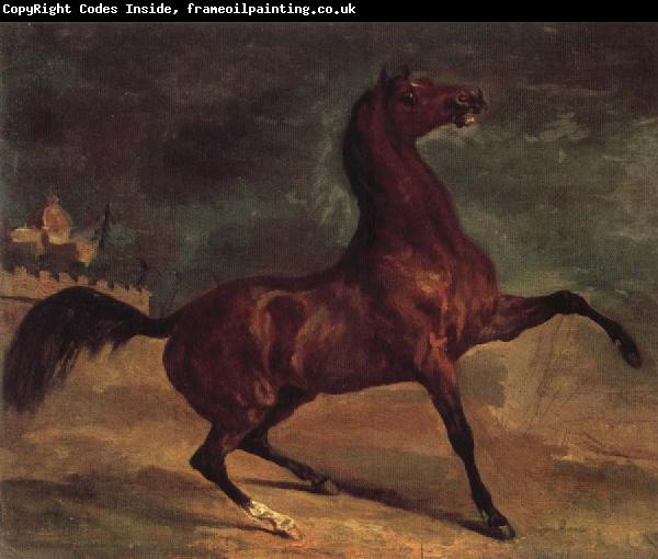Alfred Dehodencq Horse in a landscape